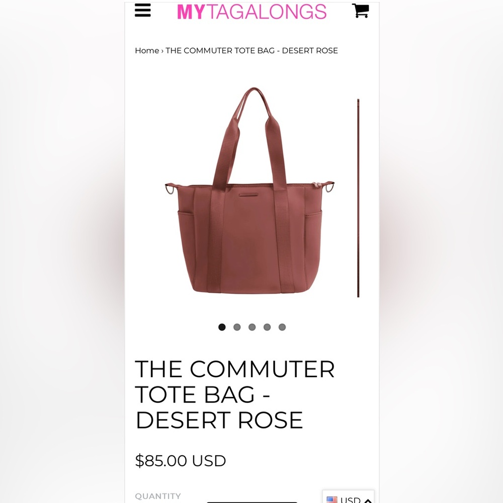 My Taglaongs Commuter Tote Bag with computer sleeve up to 15” laptop.